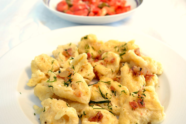 kluski, spätzle, kluski kładzione
