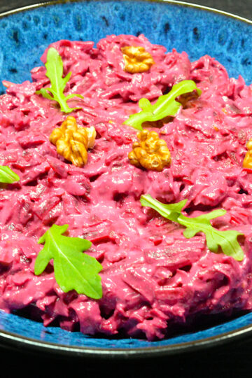 salade, betteraves, noix